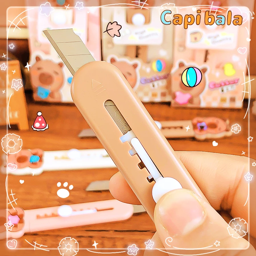 귀여운 미니 포켓 사이즈 아트 커터 유틸리티 나이프 학생용 미술 DIY 도구 창의적인 문구 학교 용품