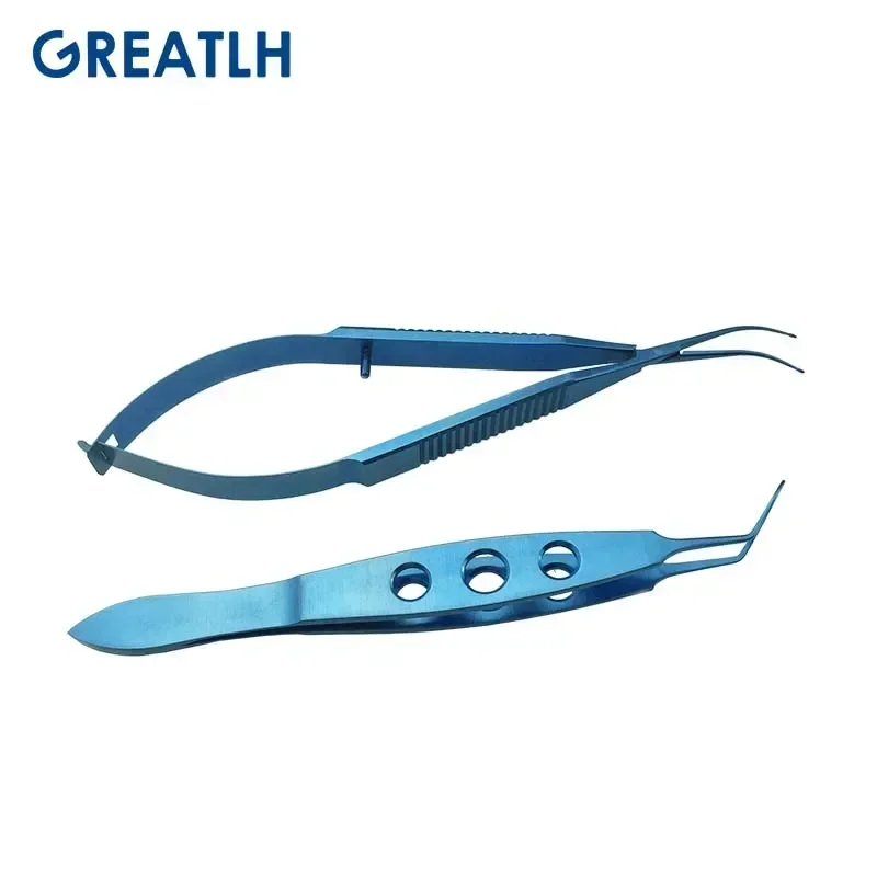 Intraocular Lens Holding Tweezers Flat Handle Duckbill Lens Forceps Implantation Autoclavable Ophthalmic Microinstrument 1pcs
