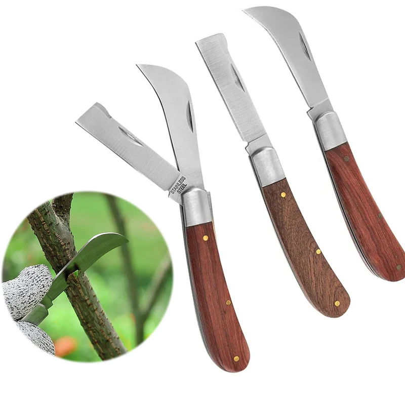Folding Grafting Knife Grafting Knife Double Blades For Pruning Budding Plants Floral Fruit Tree