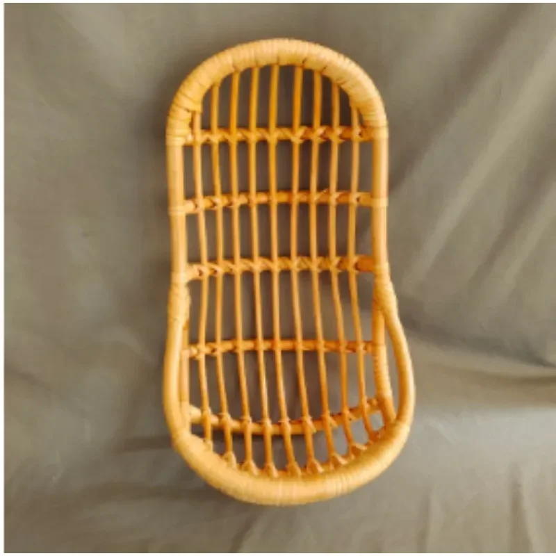 Newborn Full Moon Photoshoot Props 1pc Small Woven Doll Bed Studio Baby Photography Accessory Souvenirs for Photo Shoot Needs