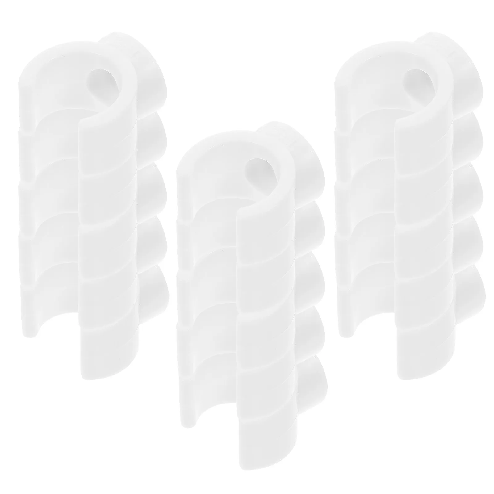 50Pcs 케이블 클램프 PVC U 자형 파이프 클립 두꺼운 플라스틱 홀더 물 가스 전기 도관 배관을 위한 안전한 지지대