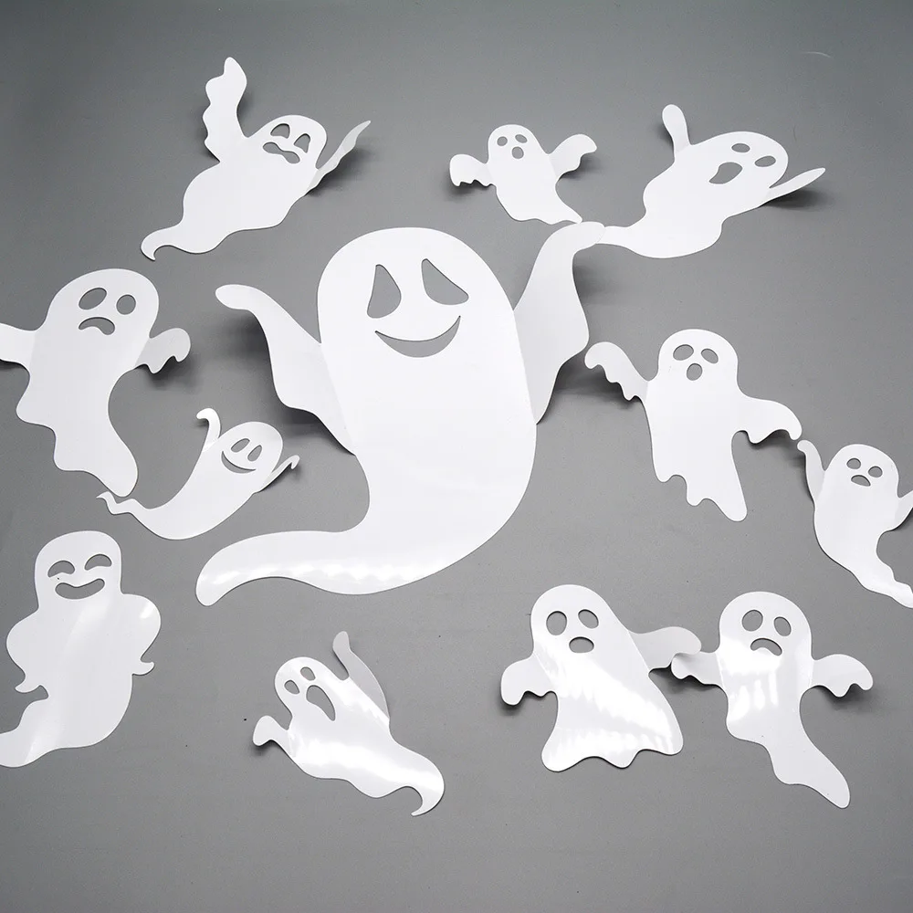 

2024 New 3D Halloween PET Spooky Bat Wall Stickers Holiday Decoration Window Garage DIY Plastic Wall Stickers