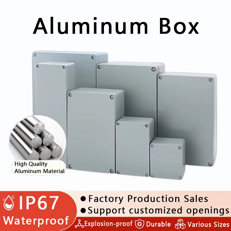 ตู้อลูมิเนียมป้องกันการระเบิดกล่องโครงการอิเล็กทรอนิกส์เคสเคสกล่องโครงการที่อยู่อาศัยแยกกลางแจ้ง 1
