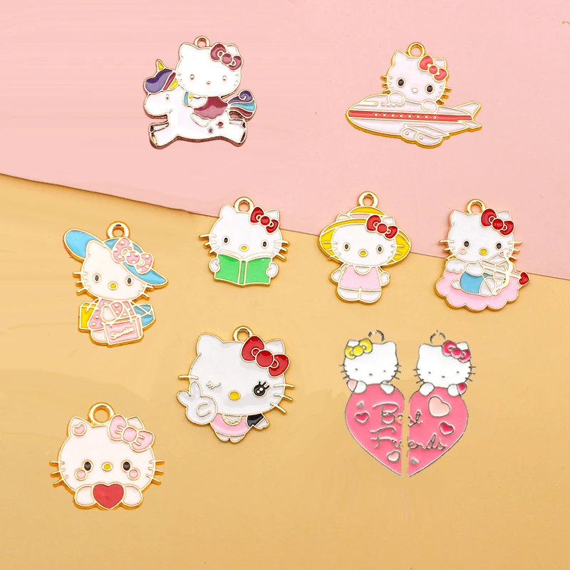 Pendants Charms Kitty Kitty Jewelry Components Kitty Jewelry Making Kit 10pcs/lot Aliexpress