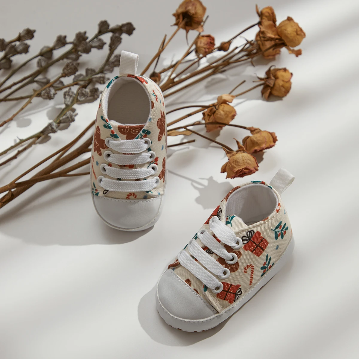 Toddler Baby Girls Casual Canvas Shoes Flower Planet Gingerbread Man Print Non-slip Walking Shoes Casual Flats EWODOS for Kids children flats