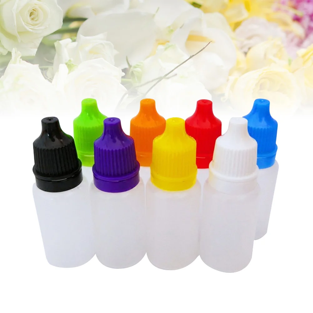 

8pcs 20ml Empty Plastic Squeezable Dropper Bottles Eye Liquid Dropper Dropping Bottles (Random Color)