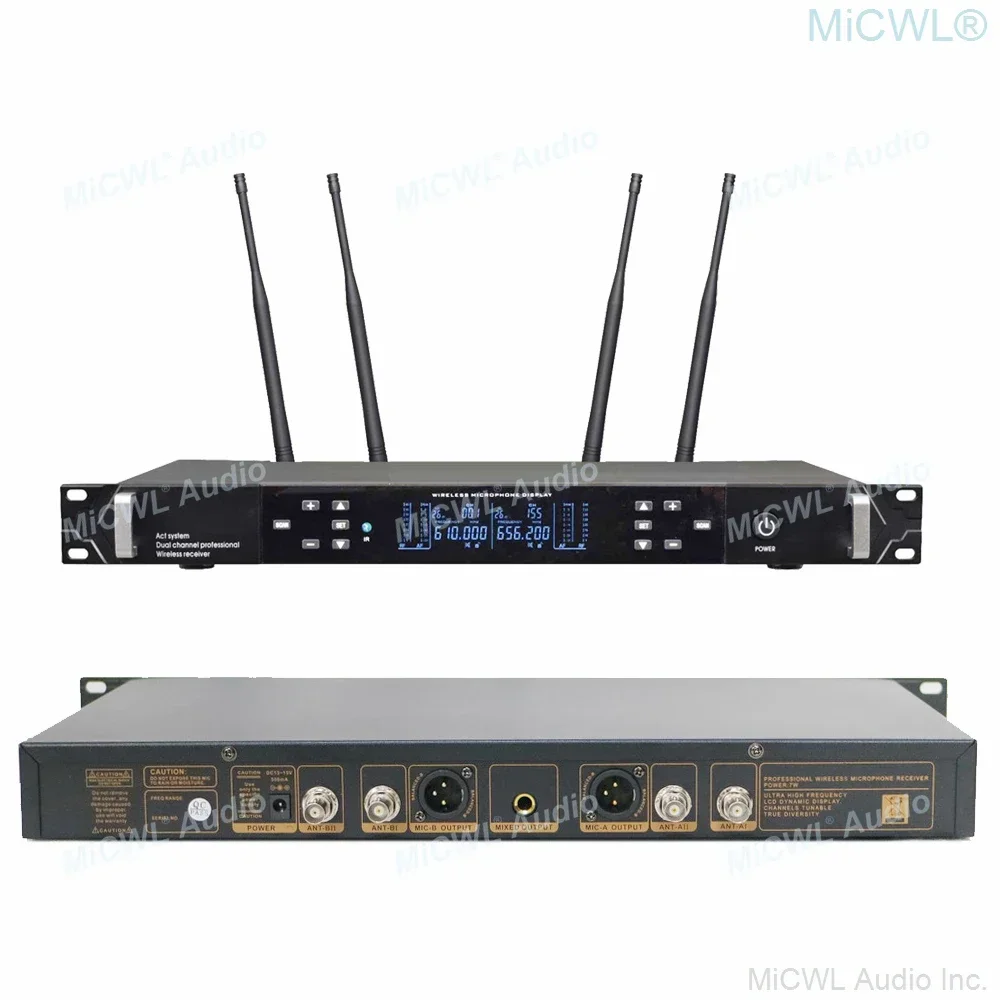 Pro UR4D Beta87 듀얼 채널 디지털 무선 마이크 수신기 시스템 H4 J4 530-580 MHz 트루 다이버시티 마이크로폰