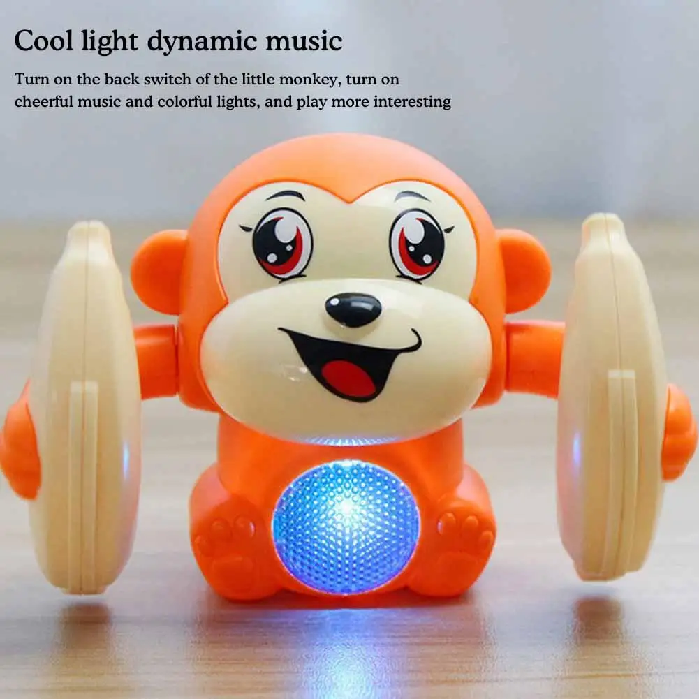 Electric Tumbling Monkey Learning To Climb Induction Music Toys Kids Toys Monkey Voice Light Puzzle Control Rolling Cartoon 3