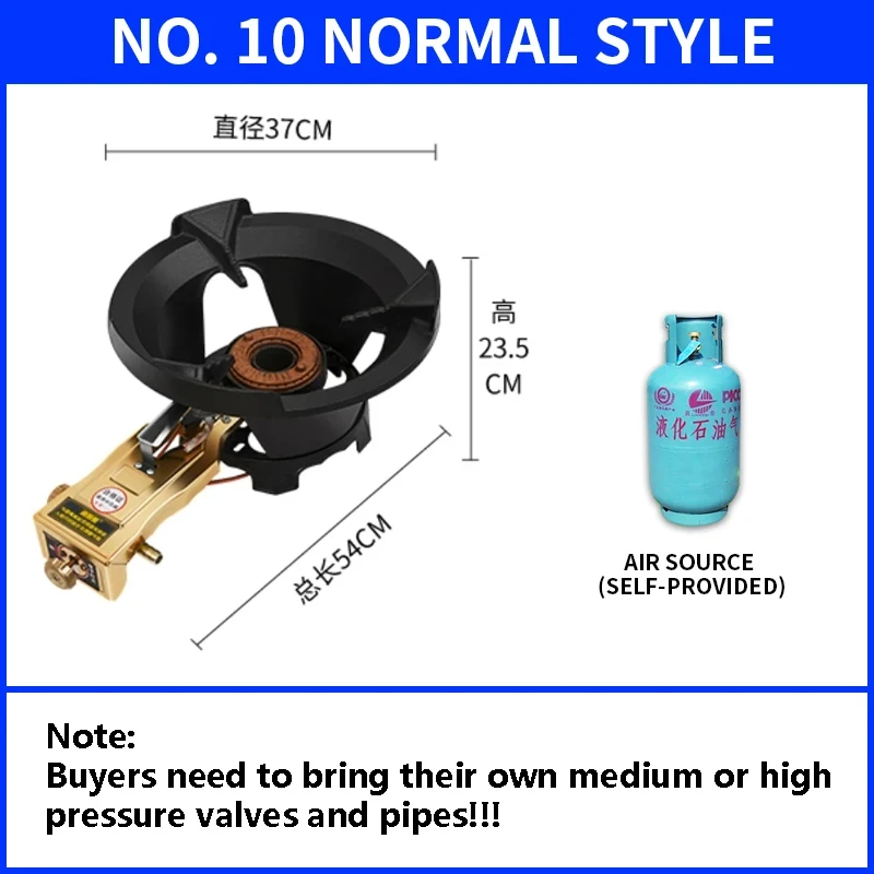 Energy-saving Kitchen Gas Stove Cooktop Hob Commercial Fierce Fire Gas Stove Single Gas Stove Liquefied Gas 6