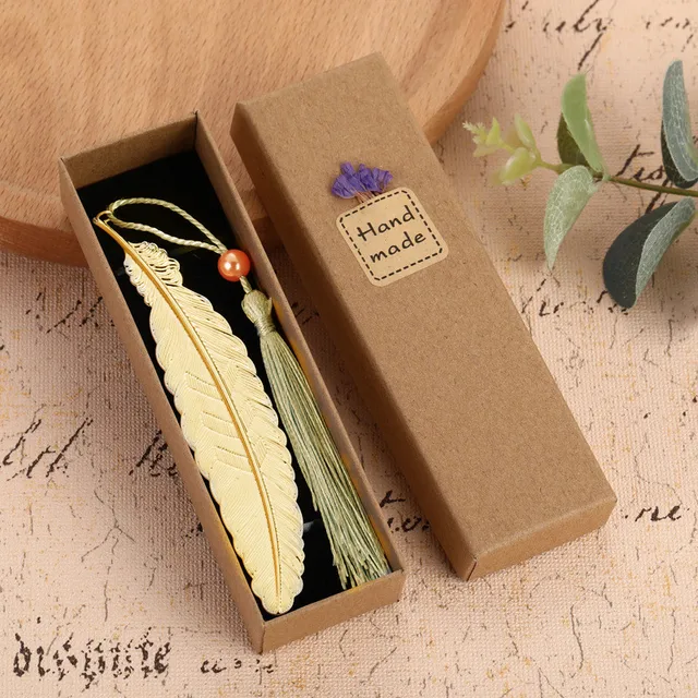 Pretty Metal Bookmark for Teacher Appreciation Thank You Gifts School Supplies 2022 Leaves Tassel Book Marks for Friend Gift Gold