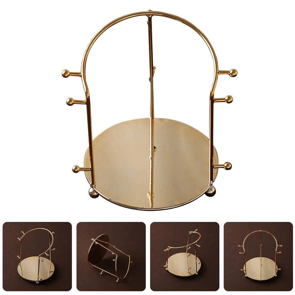 

Crown Display Stand Shelfs Metal Headband Holder Hair Organizer Girls Headgear Women Storage Bride Miss