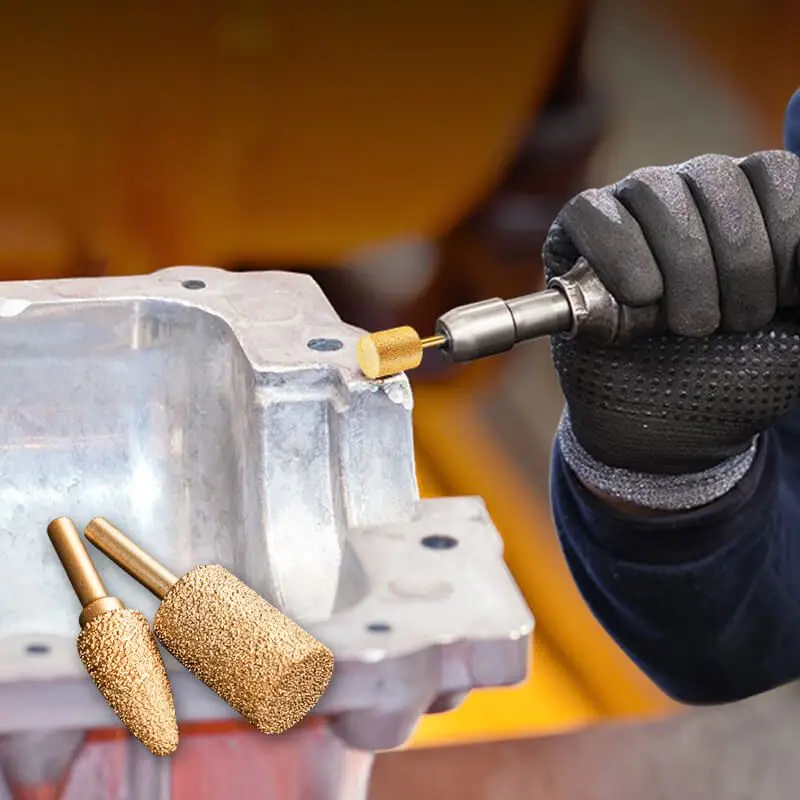 

Diamond grinding head brazed cast iron grinding head Vaccum Brazed Diamond Burrs Rotary Tool For Stone Cast Iron Concrete Grindi