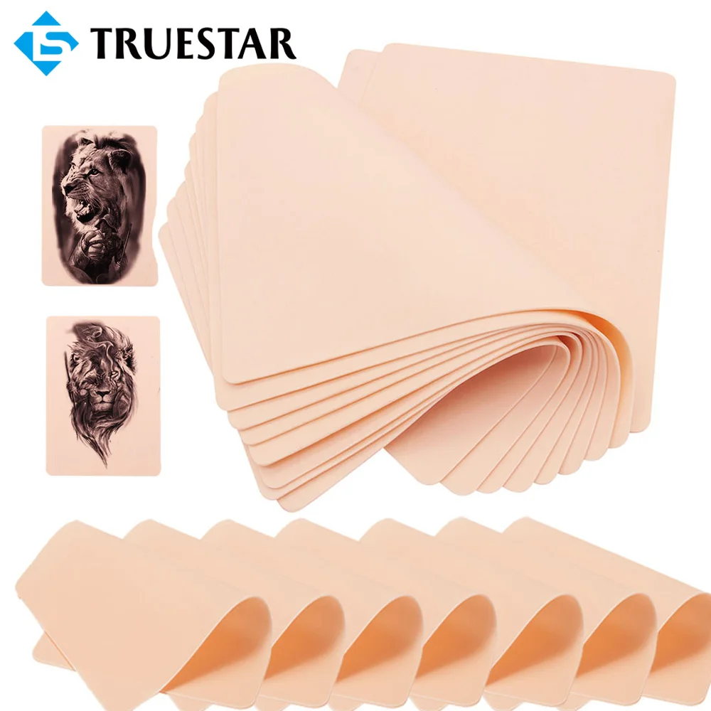 1/3/5/15/20Pcs Tattoo Blank Practice Skin Empty Fake Skin Double Sized Synthesis Pad for Microblading Makeup Tattoo Accessories