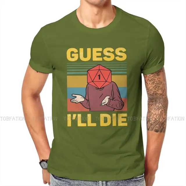 T Shirt DnD Game I Will Die D20 Pakaian 