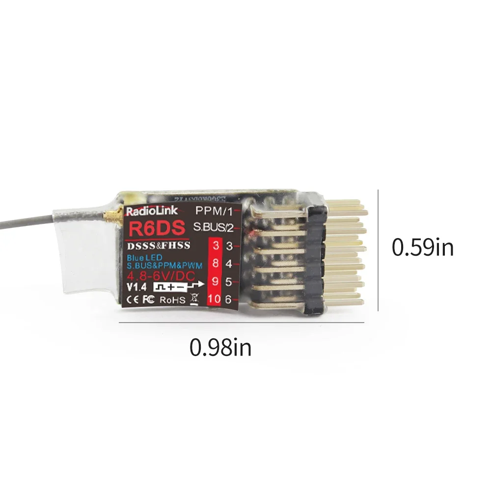 รูปสินค้า ชุดควบคุมเครื่องบินบังคับ 2.4G 6/10 ช่องสัญญาณ สำหรับโดรนแข่ง