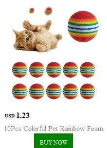 10Pcs Colorful Cats Ball Play Chew Scratch Training Toys Chase Ball for Kitten Play Disk Interactive Kitten Exercise Toy
