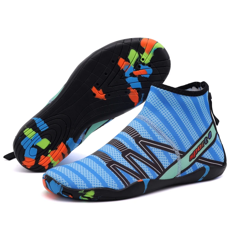 Diving Socks High Cut Barefoot Water Sports Shoes Men's Swimming Beach Sandals Women's Fitness Fishing And Surfing Shoes baby foot flower wristband barefoot sandals folds chiffon flower socks cover barefoot 20pairs per lot