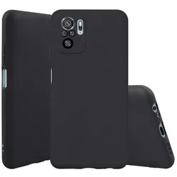 Enhanced Soft Matte Shockproof Black Silicone Phone Case for Redmi 10X 5G