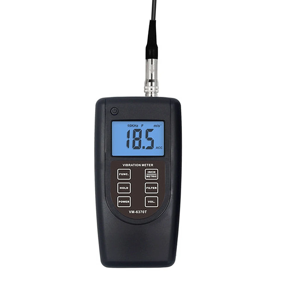 VM-6370T digital vibration tachometer Photoelectric contact tachometer Mechanical motor Motor speed measuring instrument RPM/Hz 5