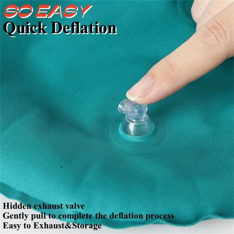 Inflatable Pillow Camping Pillow TPU Press Type Air Pillow Milk-Silk Neckrest Portable Office Sleeping Travel for Car Plane Camp