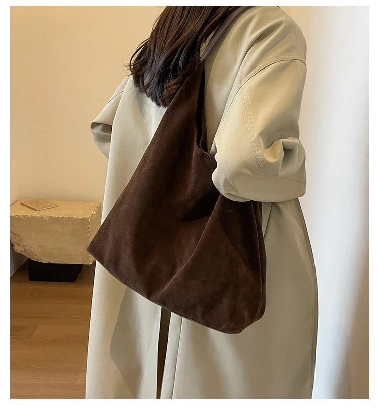 Autumn/Winter Women's Bag Suede Shoulder Bag Casual Commuter