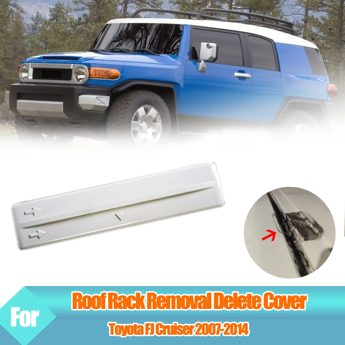 

Roof Rack Removal Delete Single Cover For Toyota FJ Cruiser 2007-2014 Plasitc Protection Replacement
