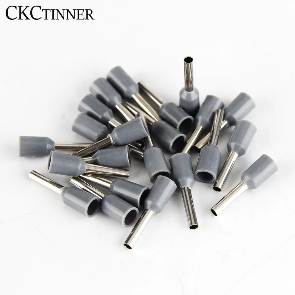 Terminal Connector 100pcs Insulated Ferrules Terminal Block E0508 E1008 E1508 E2508 Cord End Wire Connector Electrical Crimp Terminator Wire For 6mm