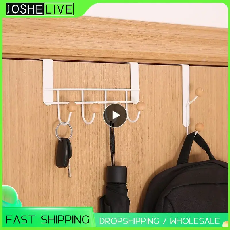 

Hook Behind The Door Punch-free Living Room Bedroom Storage Rack Clothes Hat Scarf Coat Storage Rack Sundries Finishing Hanger