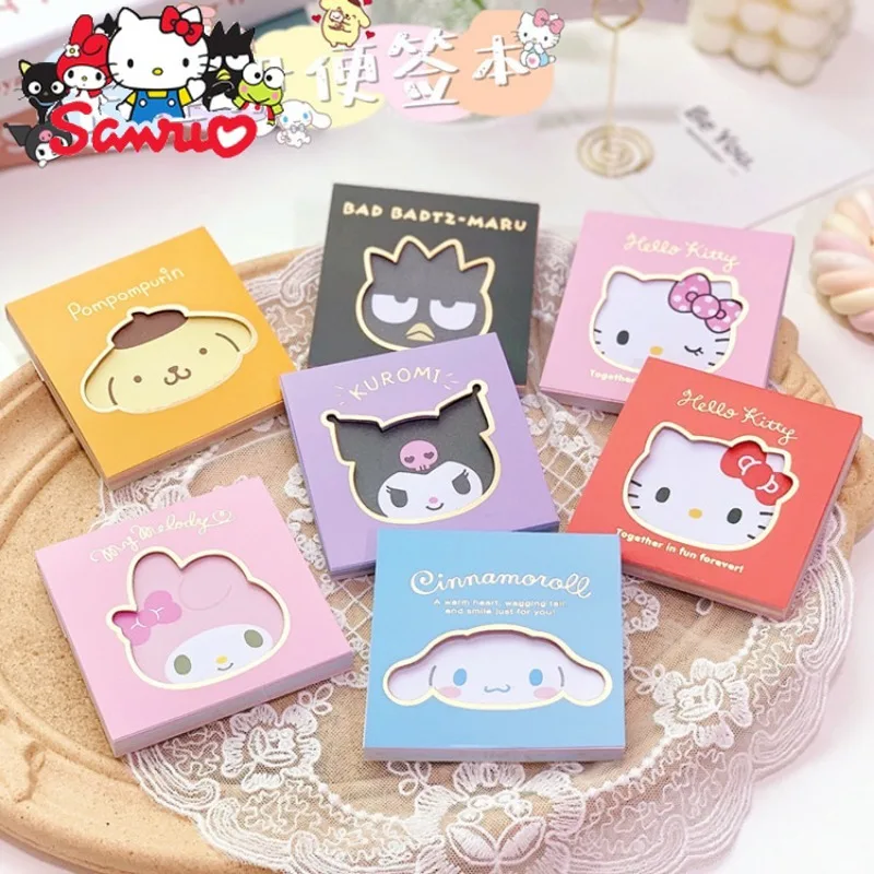 

Sanrio Melody Kuromi Hello Kitty Cinnamoroll Pochacco Cartoon Sticky Note Paper Sticky Note Book Tearable Page Mini Student Book