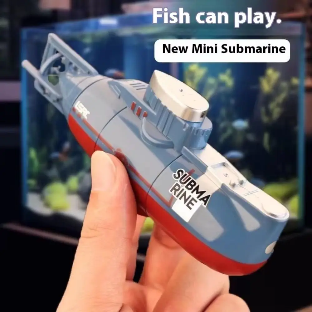 시뮬레이션 모델 미니 RC 잠수함 0.1M/s 속도 방수 원격 조종 보트 야외용 미니 사이즈 방수 다이빙