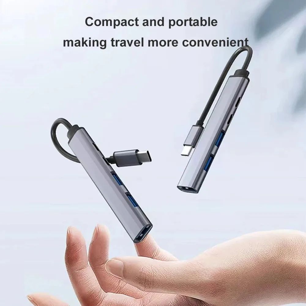 Enhanced USB-C Hub with 5-in-1 Functionality and 65W Power Delivery for Laptops and Accessories