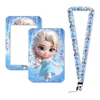 Disney Frozen 2 Elsa Anna Mini Princess Cute Pattern For ID Card Cover School Bus Card Badge Holder Charm Lanyard Accessories 3