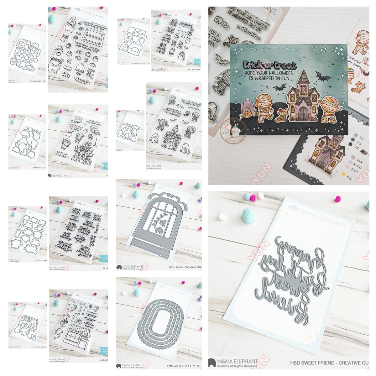 New Metal Cutting Dies Stamps Scrapbooking DIY Handmade Cards Embossing Bewitched Hi Sweetie Little Agenda Bakery Arch Shop Die