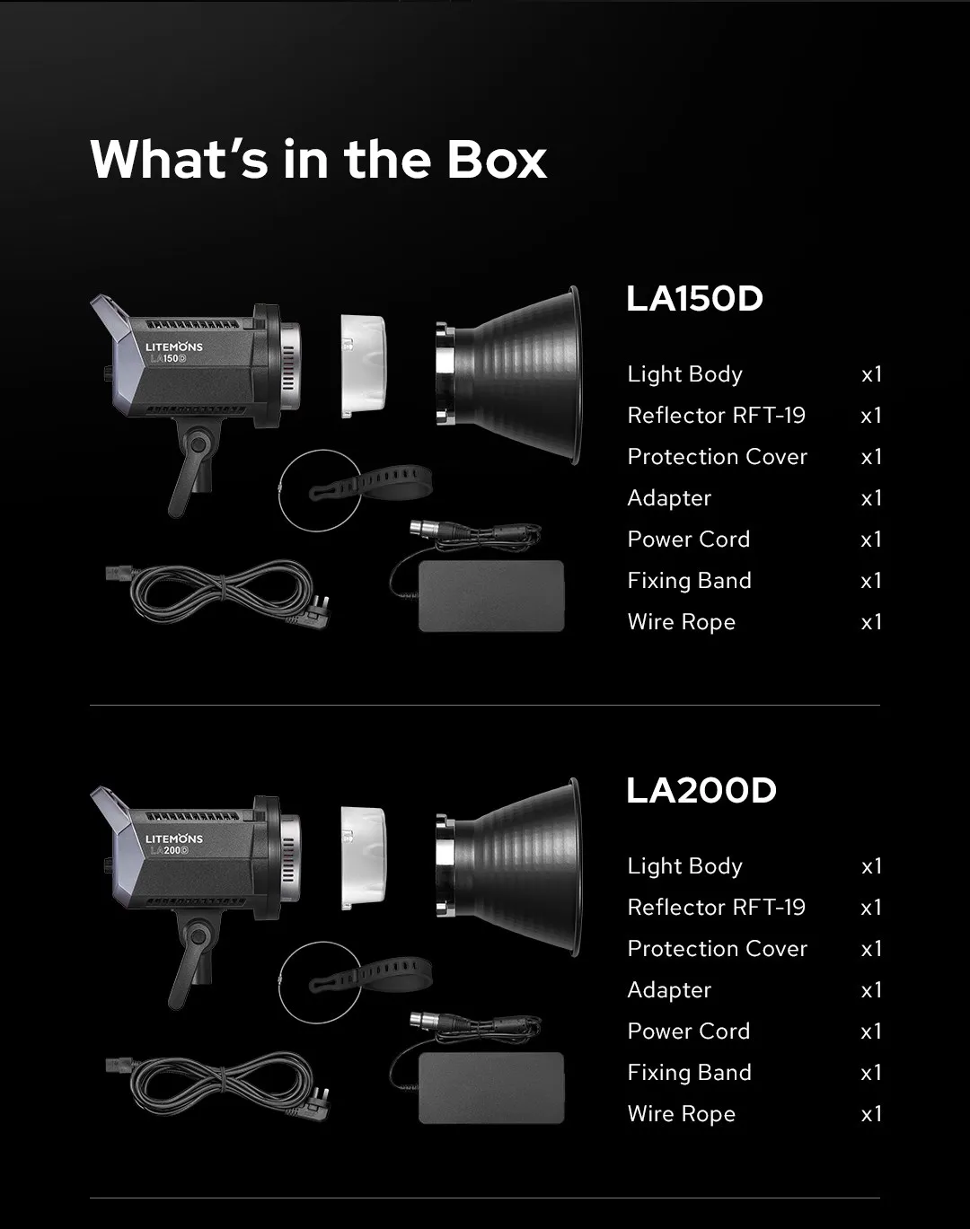 LA200D LA200BI 230W LA150D LA150BI 190W LED Video Light LCD Panel Continuous Out