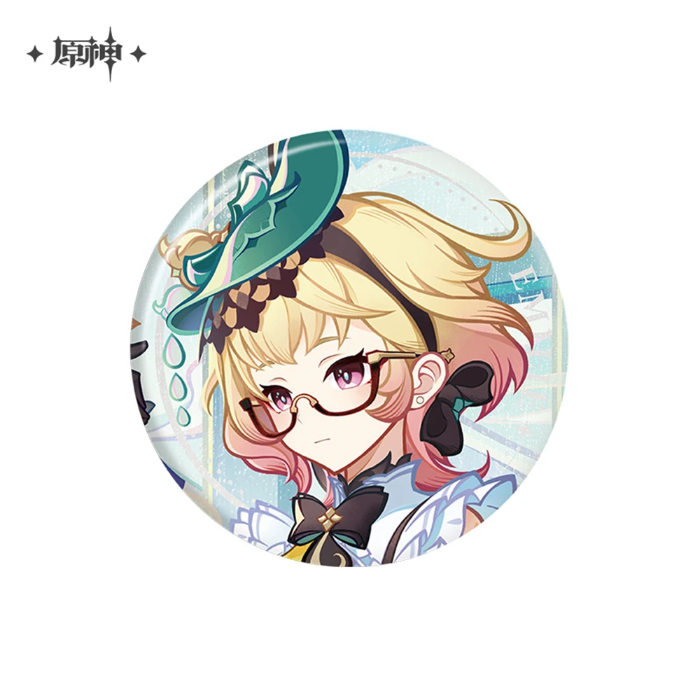 Game Genshin Impact Arlecchino Wriothesley Neuvillette Furina Clorinde Emilie Cosplay Badge Pin SPTE Tinplate Brooch Prop anime ornament