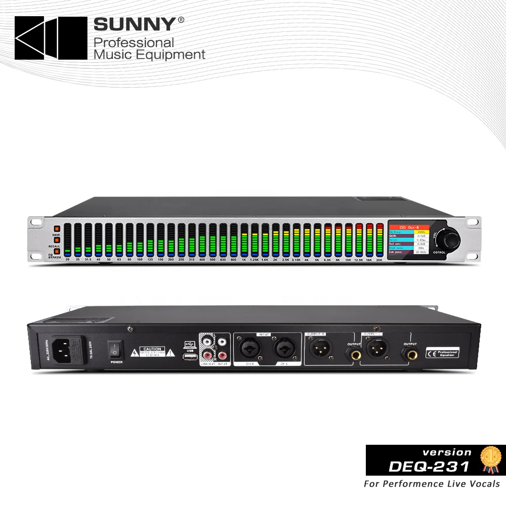 LED graphic EQ800 31 Bands Digital Audio Profesional High Medium Low EQ