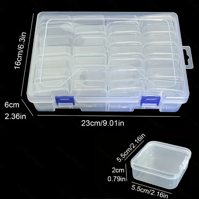 תיבת אחסון לציור ביהלום, רקמה, אמנות ציפורניים, תכשיטים, אבן חן, מוזאיקה ותפירה