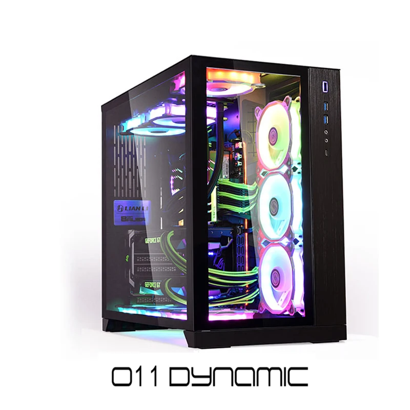 Lian Li Pc-O11-Dynamic Supporto Per Custodia Per Computer E-Atx/Atx/M-Atx/Itx Mainboard,Dual Chamber Gamer Cabinet Raffreddatore D'Acqua Fai Da Te