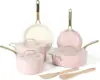 Free Ceramic Interior 10 Piece Heavy Gauge Enamel Aluminum Pots and Pans Cookware Set 1