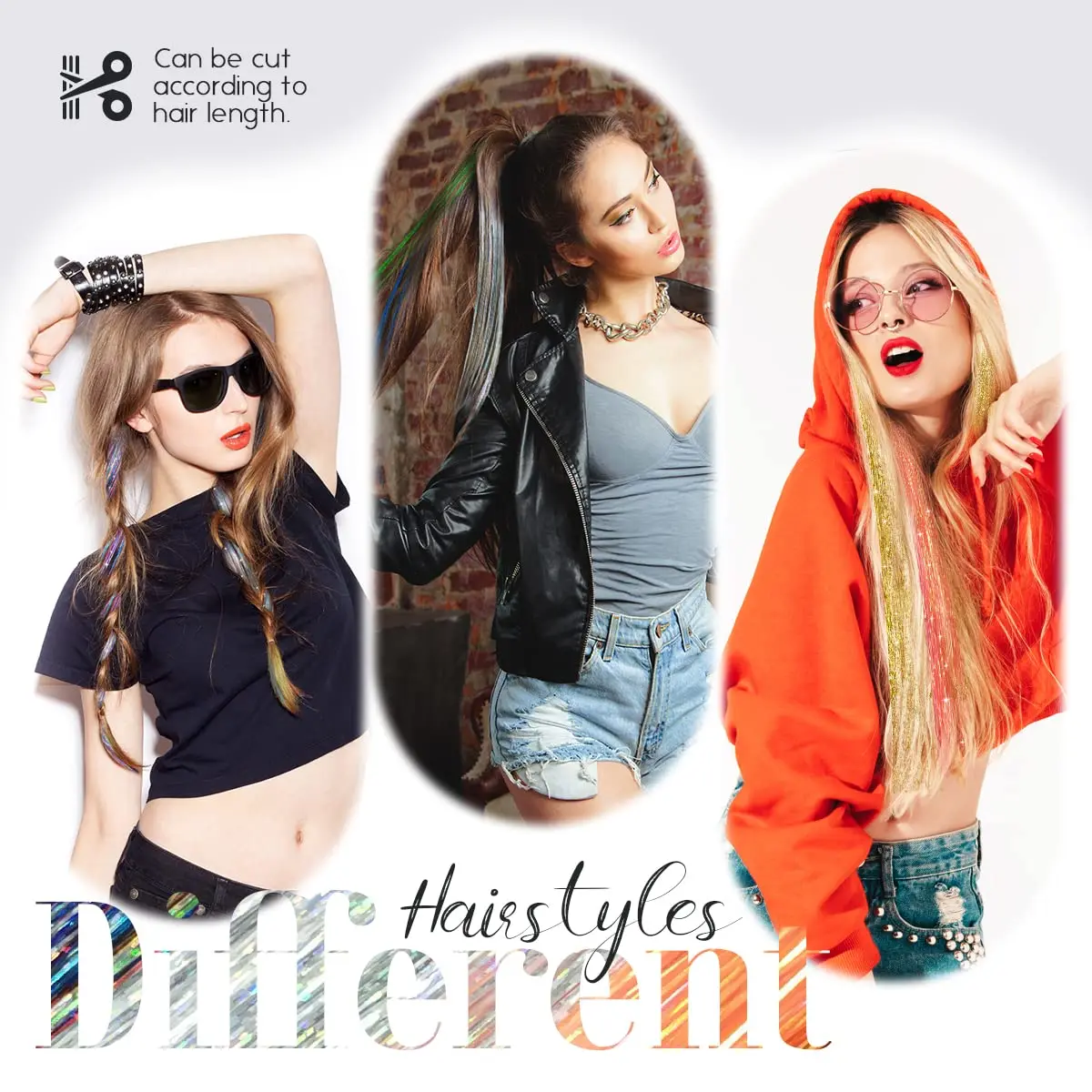Pailletten-Haarschleifen 2er Set – Glitzernde Haarclips In Regenbogenfarben Für Mädchen & Damen, 12,7 Cm