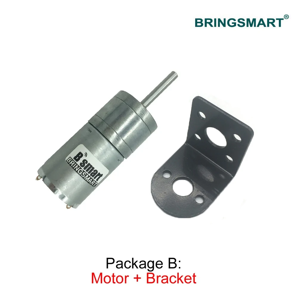 Bringsmart 25GA370 샤프트 길이 25MM 6V 12V 24V DC 모터 기어 12-1360RPM D 모양 긴 샤프트 모터 맞춤형 미니 감속기 로봇