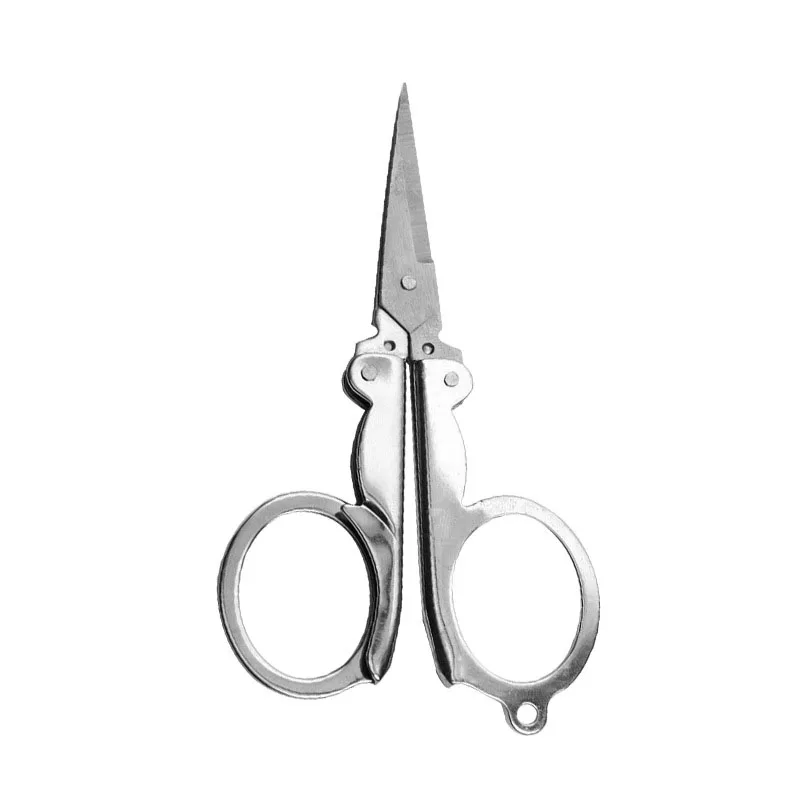 Stainless Steel Foldable Sissors Portable Student Handmade Crafts Scissors Stationery Office DIY School Supplies - 5