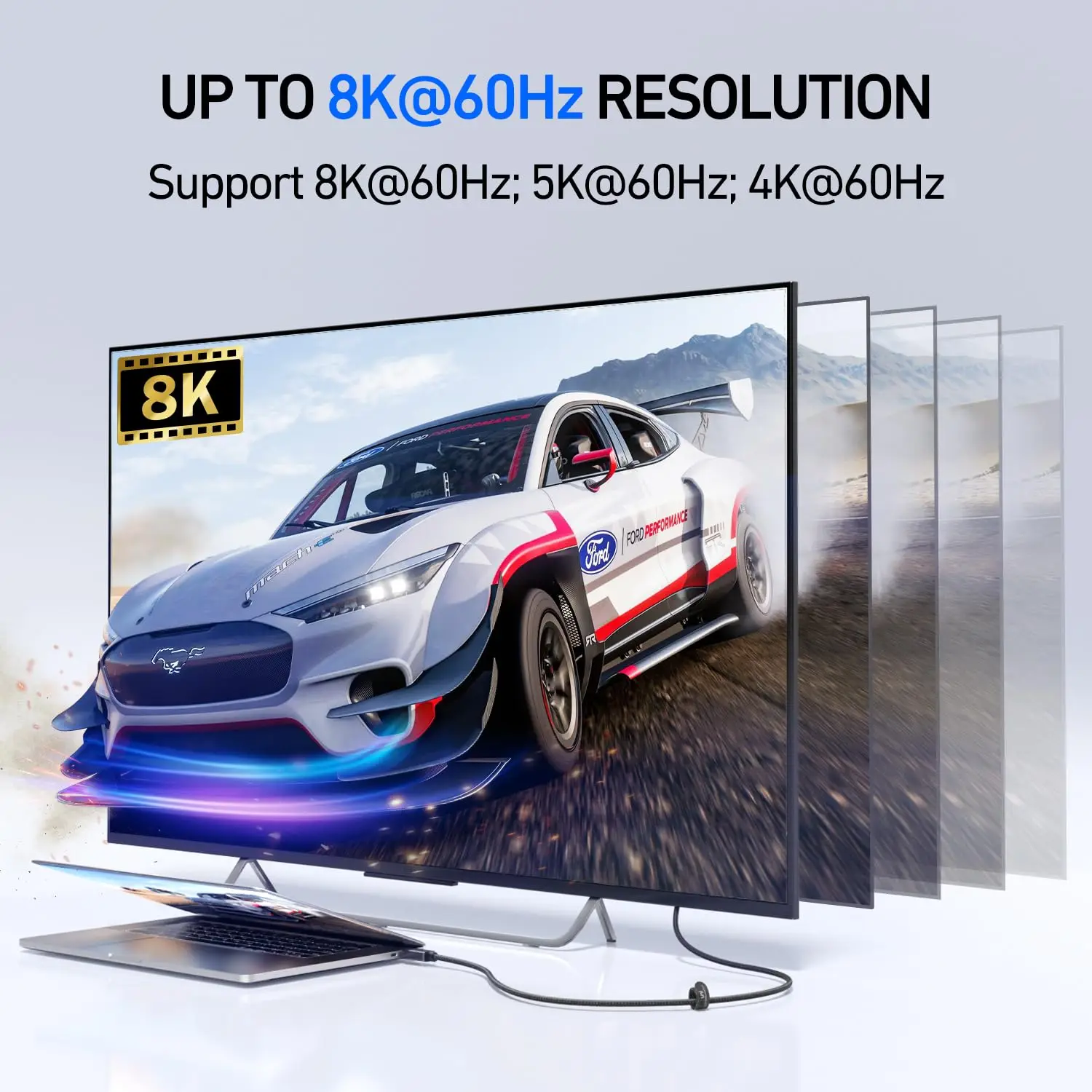 Ultra High-Speed Thunderbolt 4 USB-C Cable - 8K 40Gbps Data Transfer with 240W Power Delivery