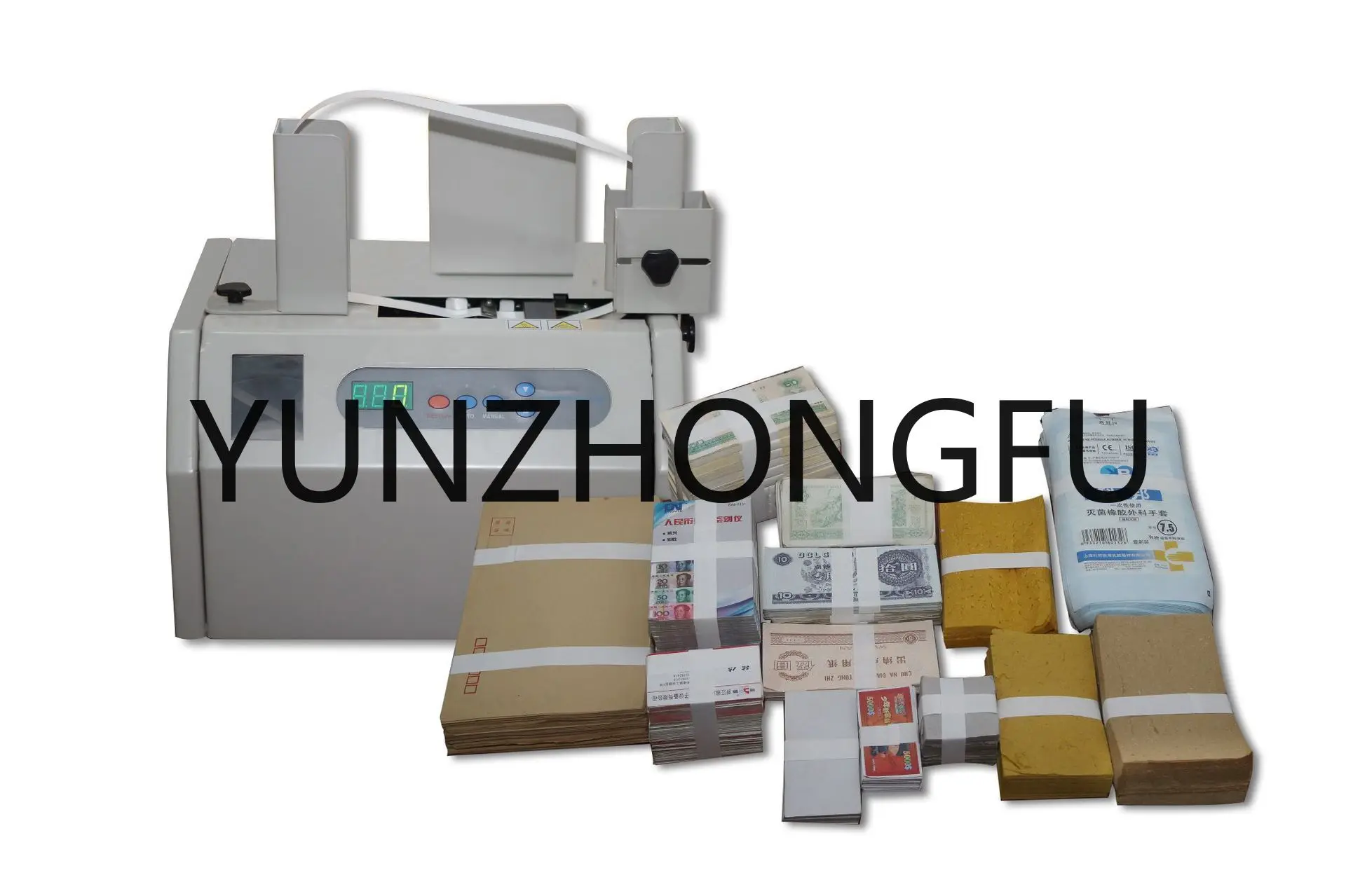 

Automatic Banknote Banding Machine Paper Money Strapping Bundling Machine 220V / 110V