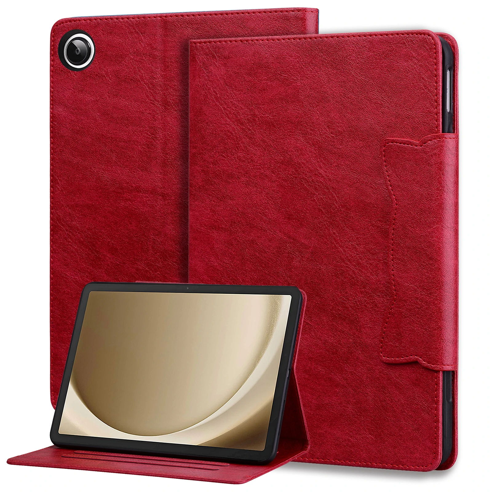 Flower Pattern Leather Wallet Tablet Case