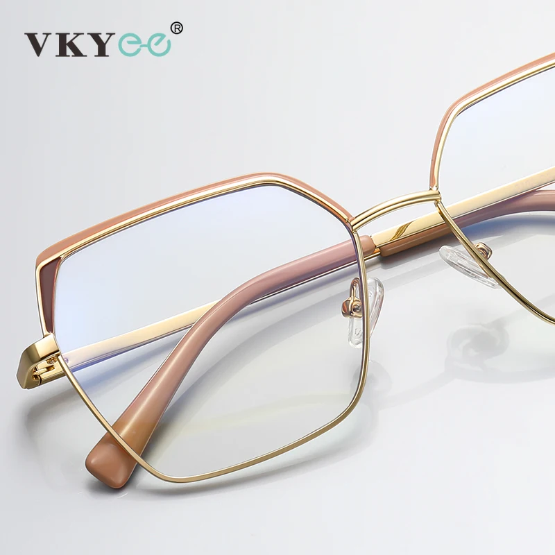 VICKY Geometric Square Fashion Large Framed Glasses Women's