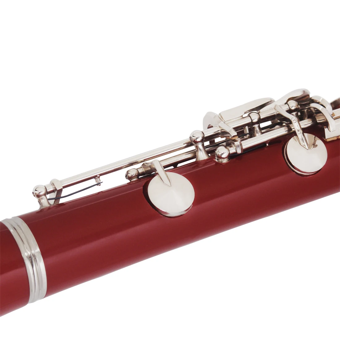 Red Bb Clarinet B-flat Beginner Student Clarinet for School Orchestras Adults with Hard Shell Cleaning Kit Bracket Gloves Parts