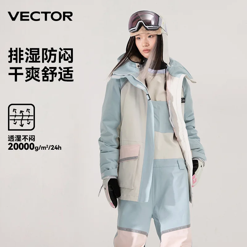 스노우보드 의류 Ski Wear Men's And Women's Loose Warm Windproof Waterproof Jacket Wear Resistant Veneer Double Board Ski Jacket