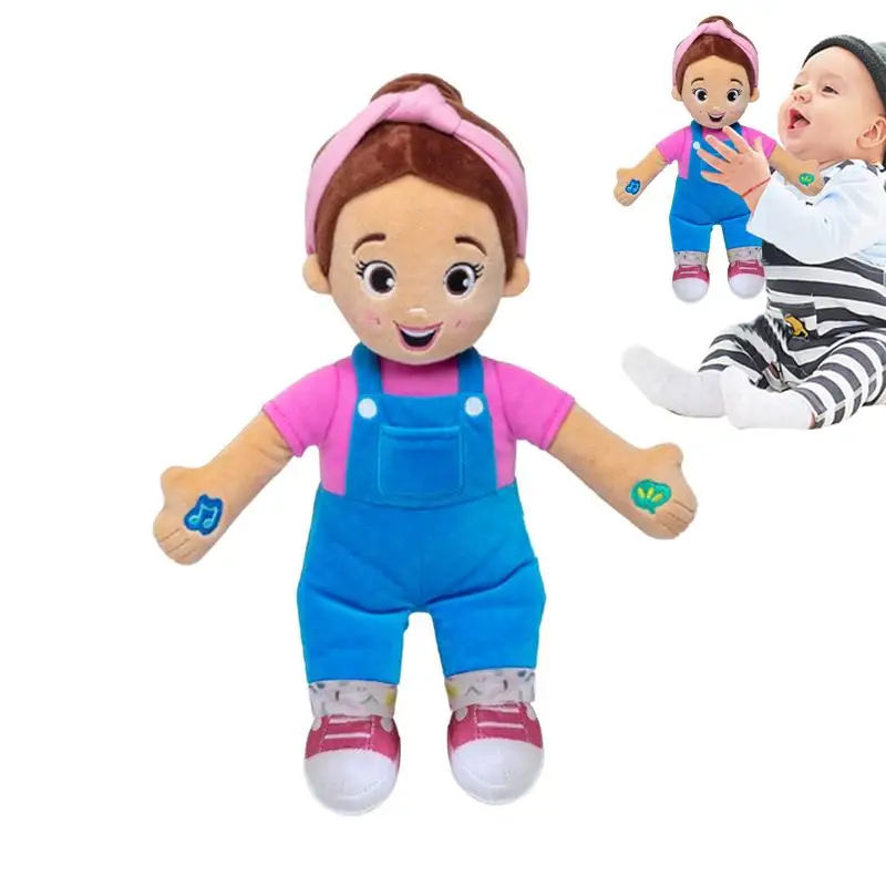 Cartoon Ms Rachel Plush Toys Soft Stuffed Speak Singing Pillow Baby Toddler Sleeping Doll For Girls Boys