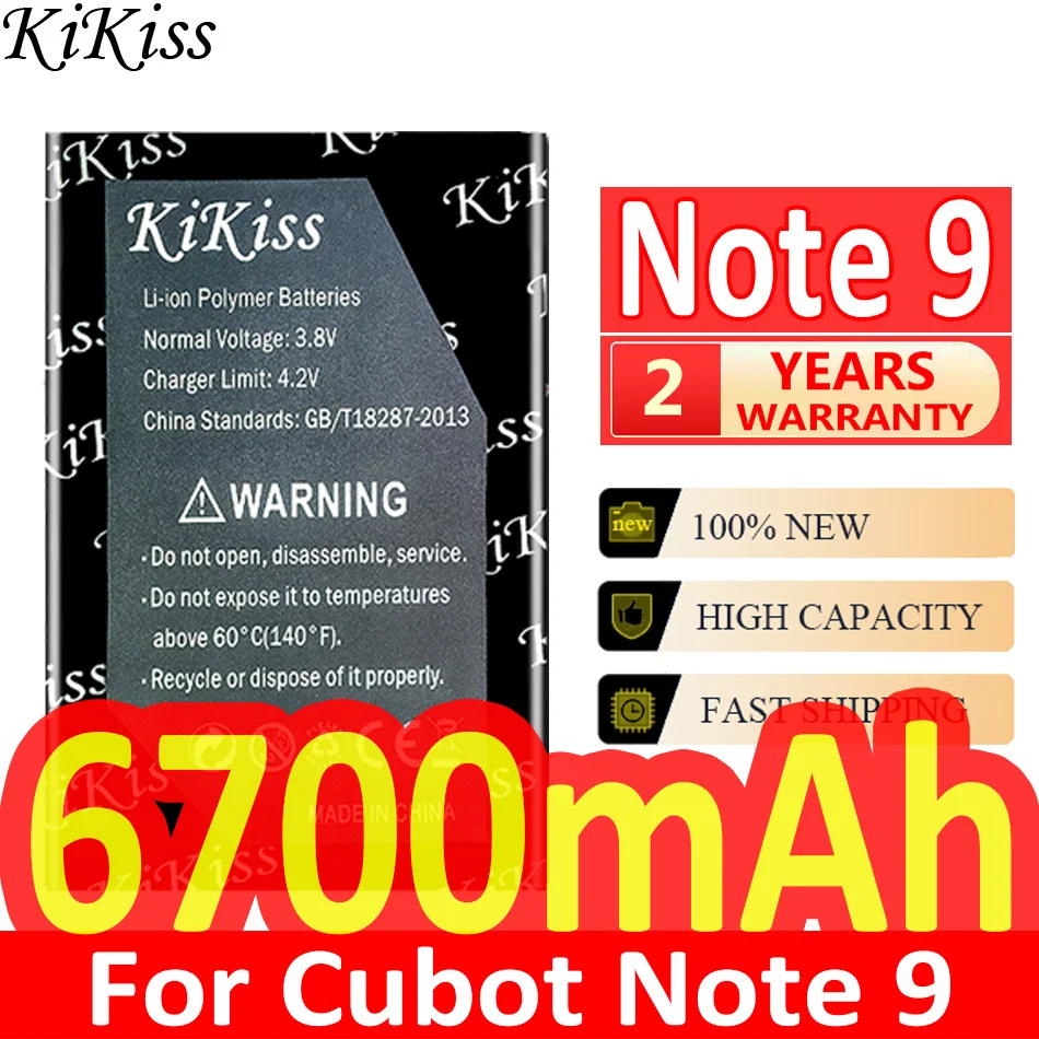 

6700mah KiKiss Powerful Battery Note 9 (C11) For Cubot Note9